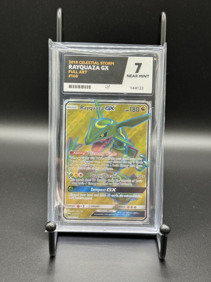 Rayquaza GX #160 - Pokemon Card - ACE GRADED 7 NEAR MINT