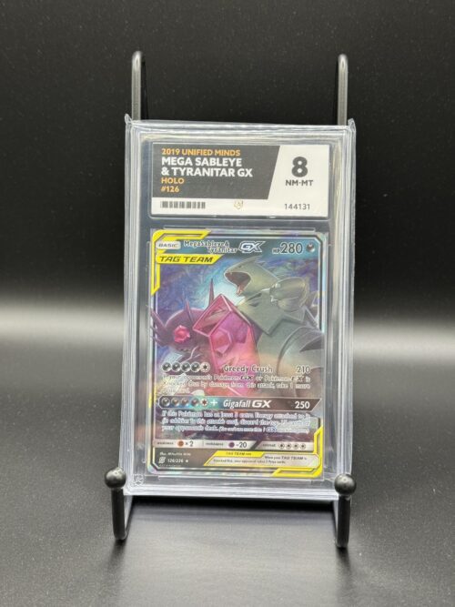 Mega Sabeleye & Tyranitar GX #126 ACE GRADED 8 NM-MT