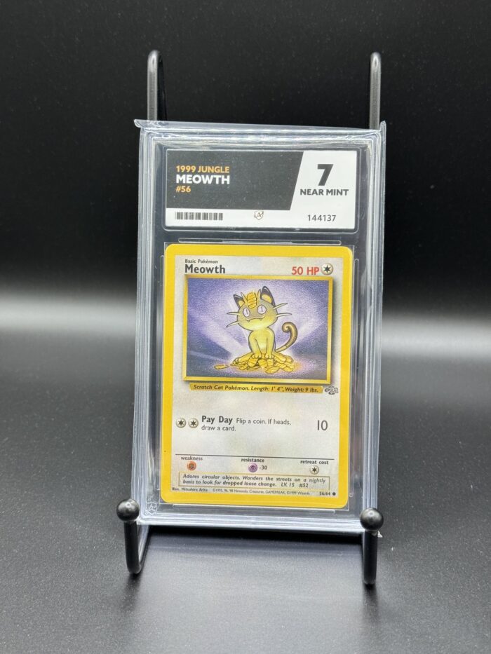 1999 Pokemon Jungle 1st Edition #56 Meowth ACE 7 NEAR MINT Card