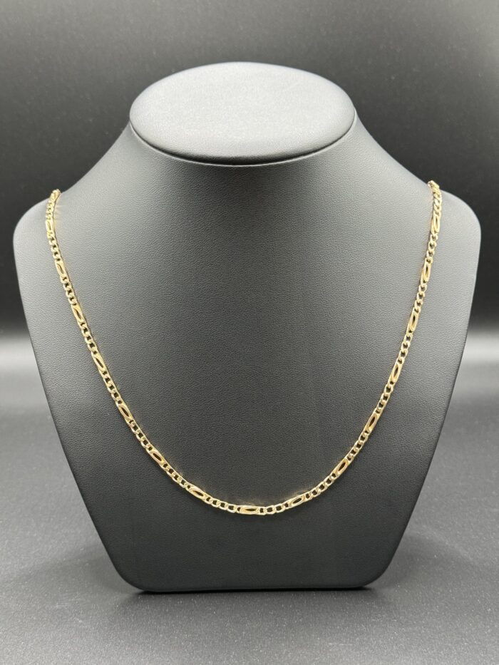 9ct Gold Figaro Necklace - 22" 0.1"