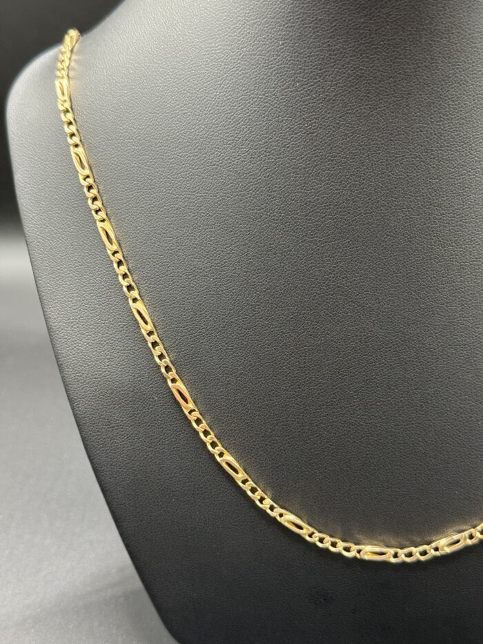 9ct Gold Figaro Necklace - 22" 0.1" - Image 2