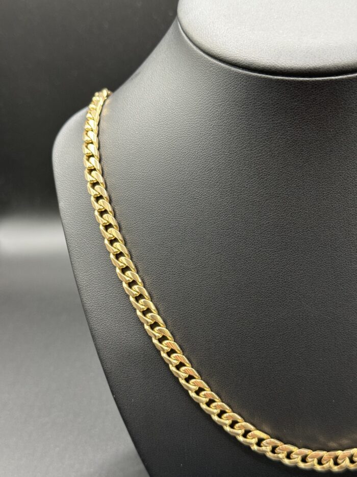 9ct Gold Curb Necklace 22" 0.25" - Image 2