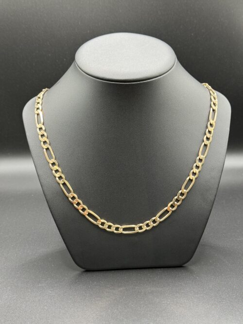 9ct Figaro Necklace 20.5" 0.25"