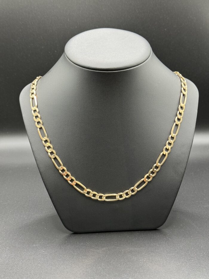 9ct Figaro Necklace 20.5" 0.25"