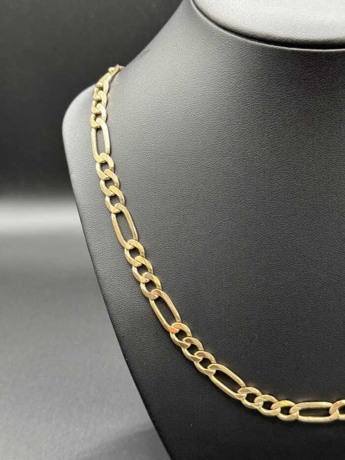 9ct Figaro Necklace 20.5" 0.25" - Image 2