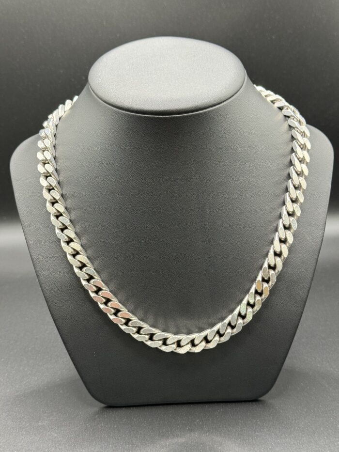 Sterling Silver 925 Curb Necklace - 20" 0.4"