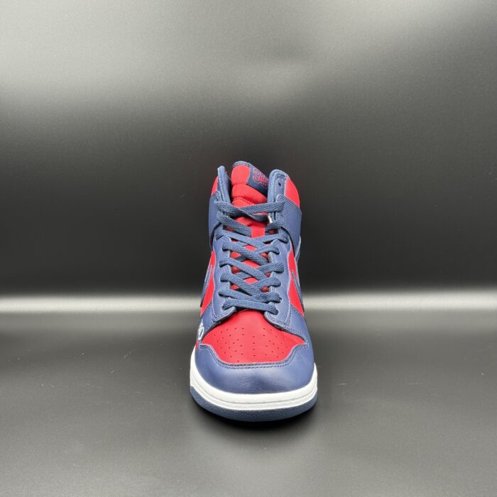 Supreme x Nike SB Dunk High By Any Means Red Navy - Image 4