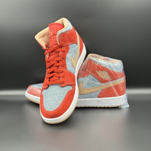 Air Jordan 1 Mid Denim Red DM