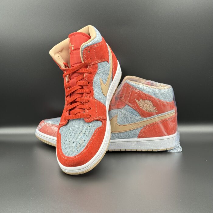 Air Jordan 1 Mid Denim Red DM