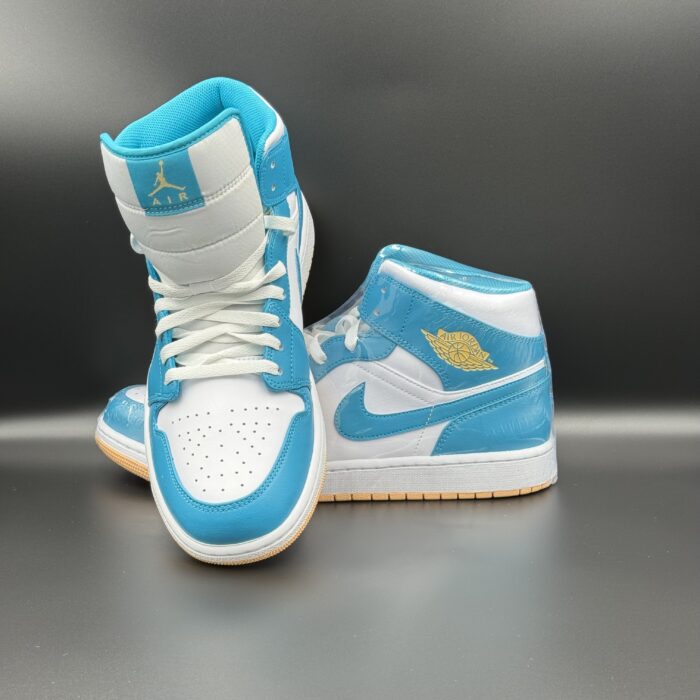 Air Jordan 1 Mid Aquatone Celestial Gold