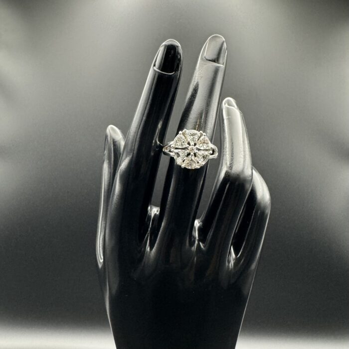 Sterling Silver 925 Ring with Diamond Effect Stones