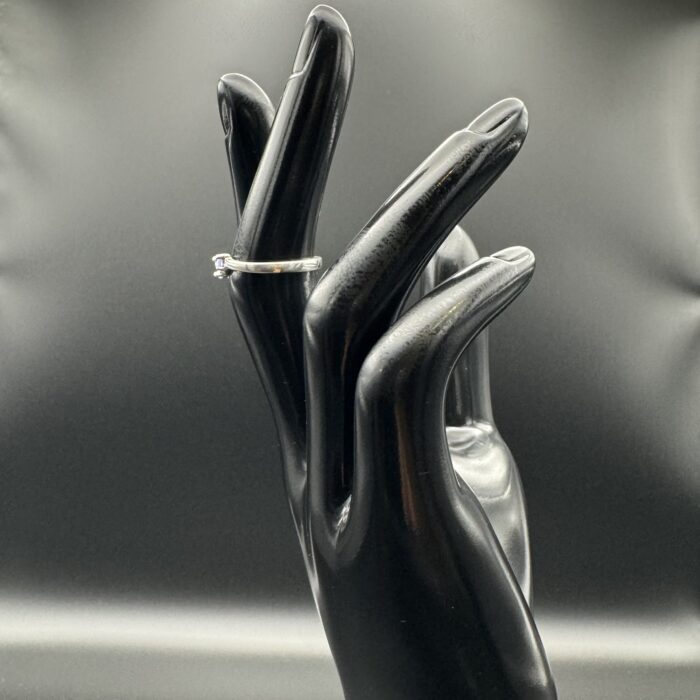 Sterling Silver 925 Ring With Two Violet Stones - Image 2