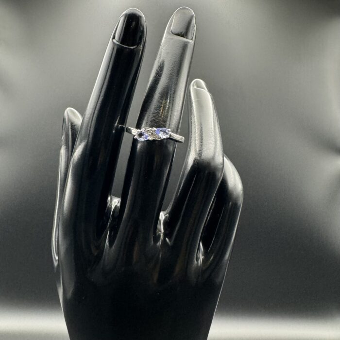 Sterling Silver 925 Ring With Two Violet Stones - Image 6