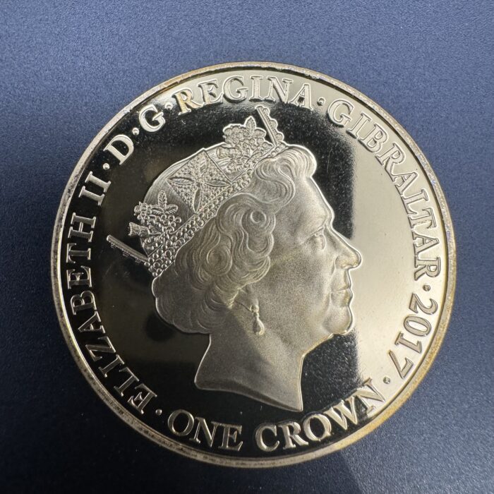 Gold Plated Crown Coin of Gibraltar - Image 2