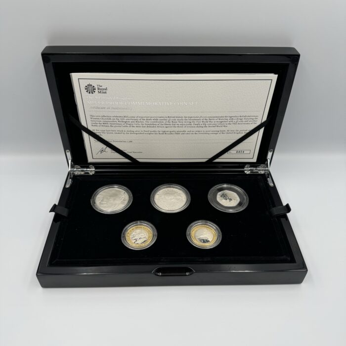 The Royal Mint 2015 UK Silver Proof Commemorative Coin Set