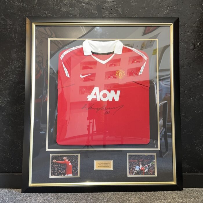 Wayne Rooney Overhead Kick - Premium Framed Signed Shirt