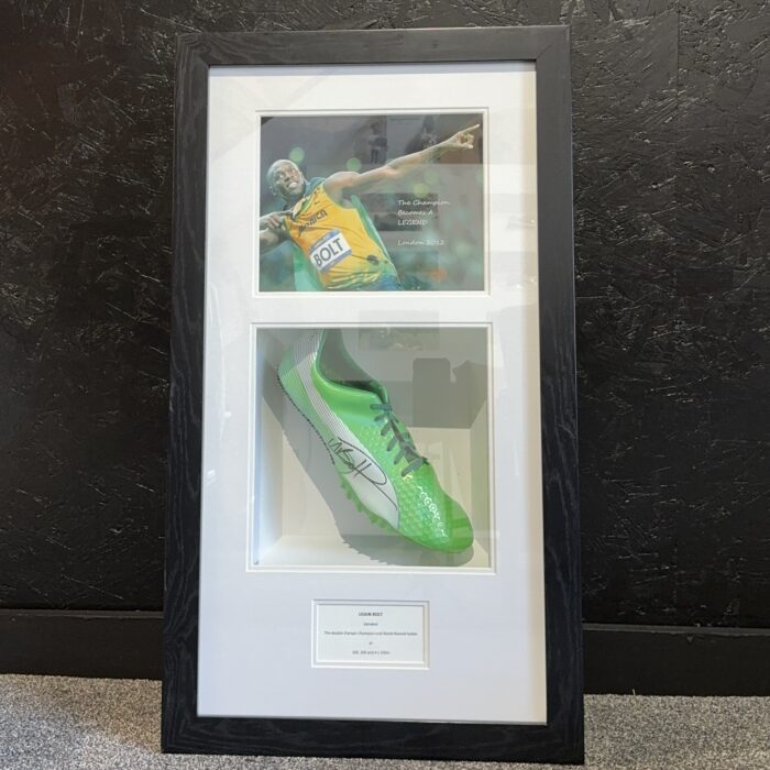 Usain Bolt Signed Framed Spike