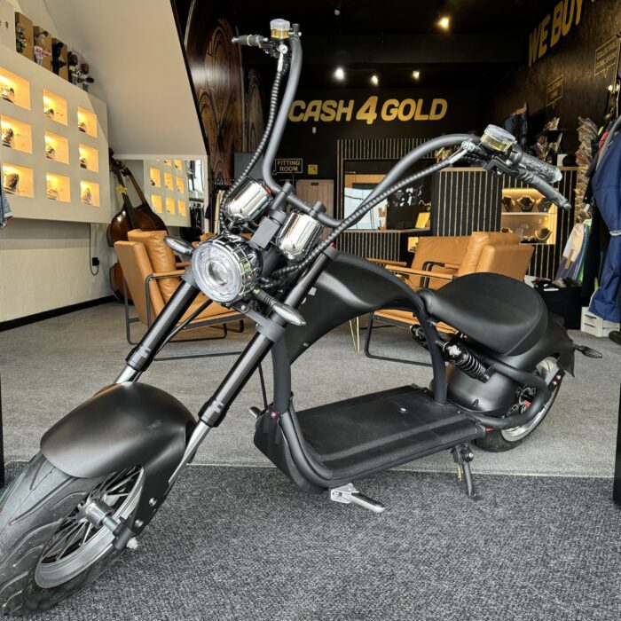 Mangosteen Electric Chopper Bike in Matte Black - Image 4