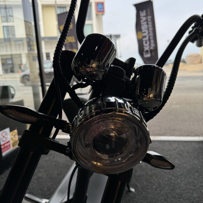 Mangosteen Electric Chopper Bike in Matte Black - Image 7