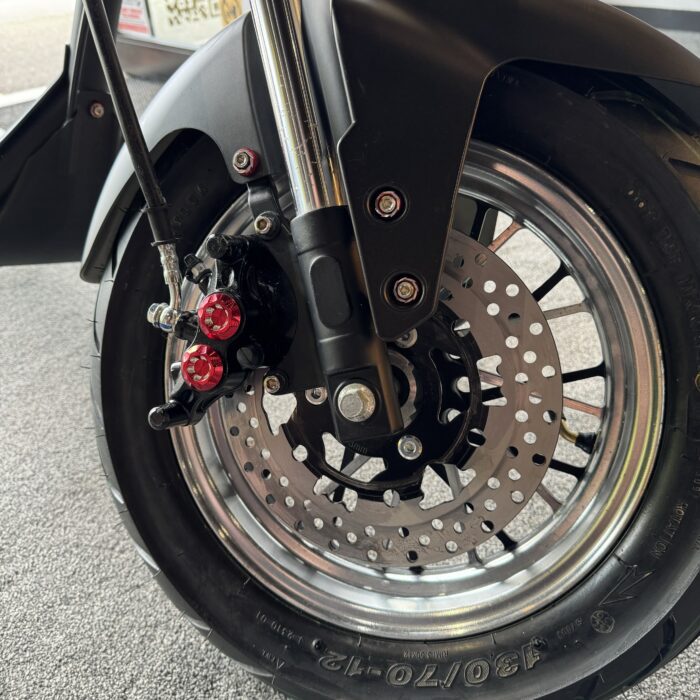 Mangosteen Electric Chopper Bike in Matte Black - Image 9