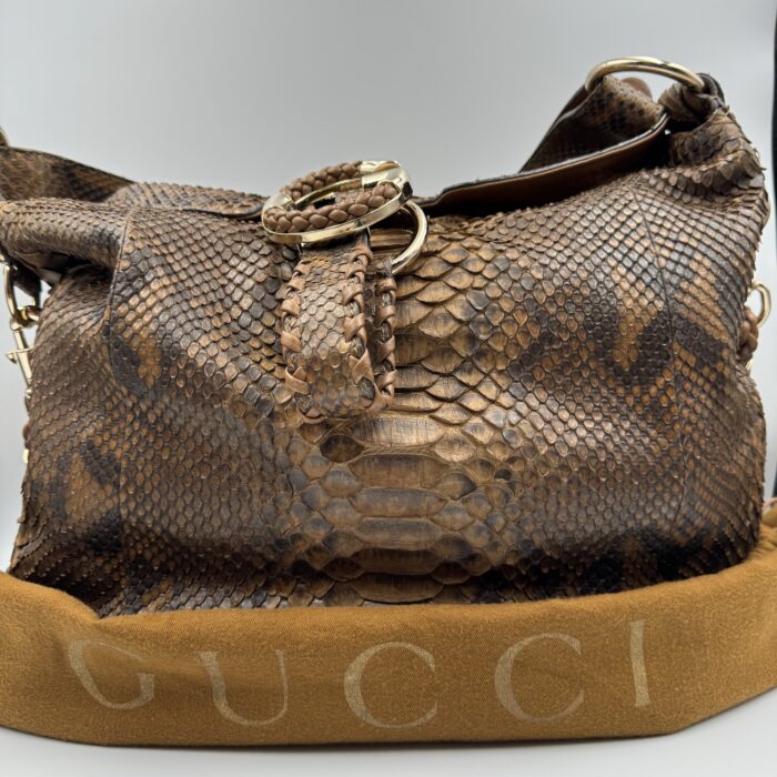 Gucci Jackie Python G Wave Shoulder Bag