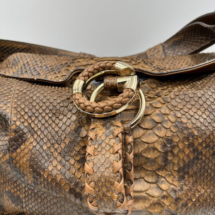 Gucci Jackie Python G Wave Shoulder Bag - Image 2