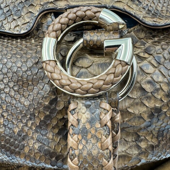 Gucci Jackie Python G Wave Shoulder Bag - Image 3