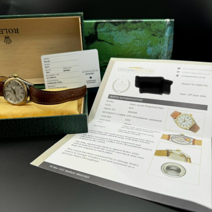 Rolex 18ct Gold Oyster Perpetual Date 1972 - Image 12